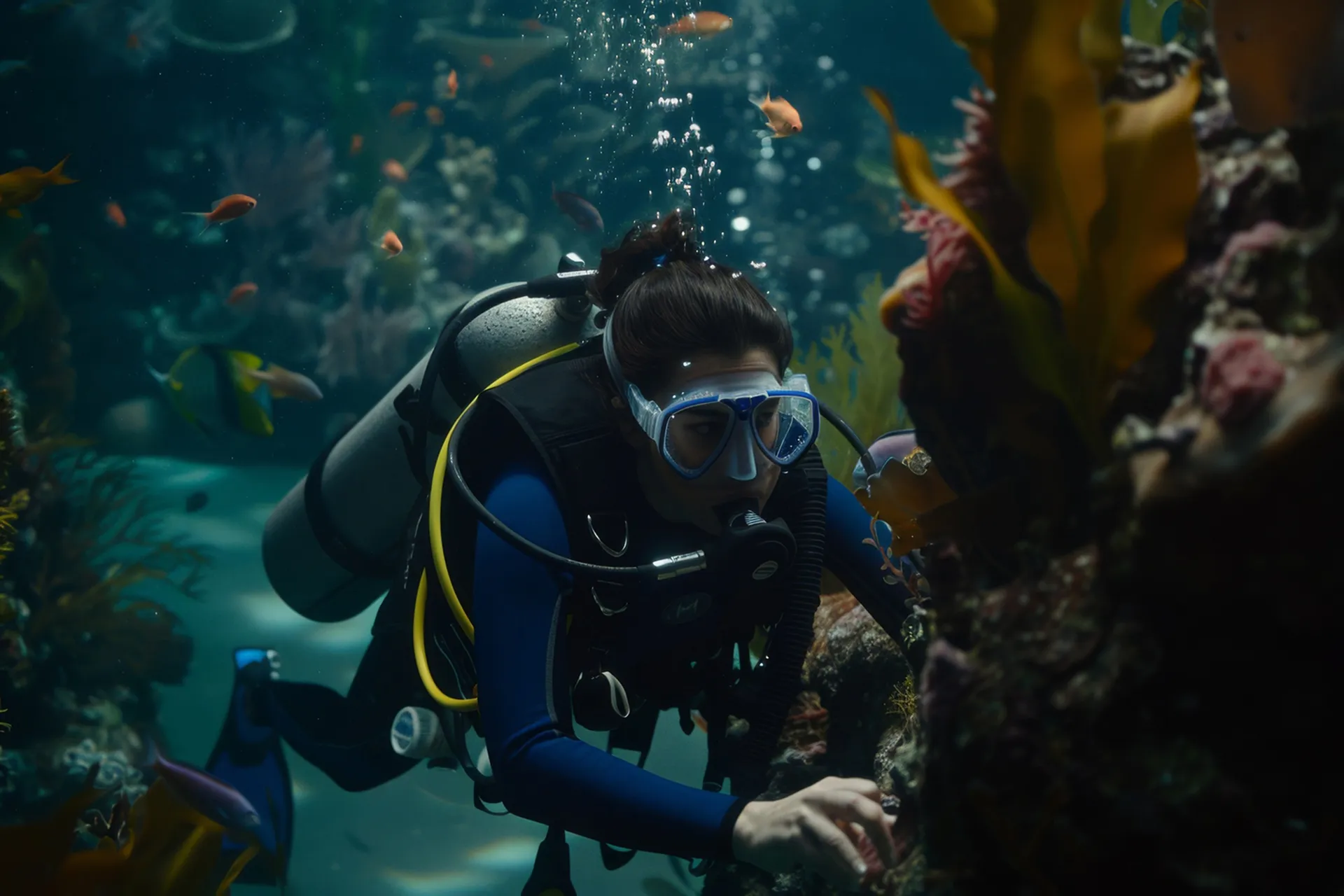 Diver underwater