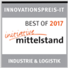Logo des Innovationspreis-IT Auszeichnung best of 2017 für Initiative Mittelstand in Industrie und Logistik