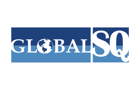 Logo von Global SQ mit einer Erdkugel als O im Wort Global.