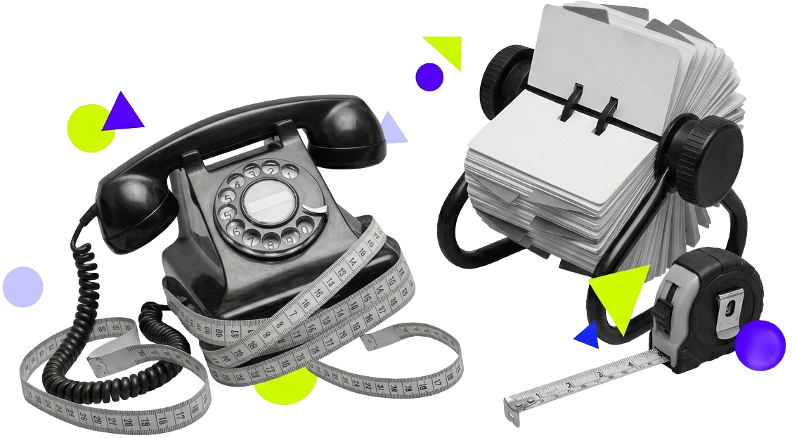 telephone and rolodex