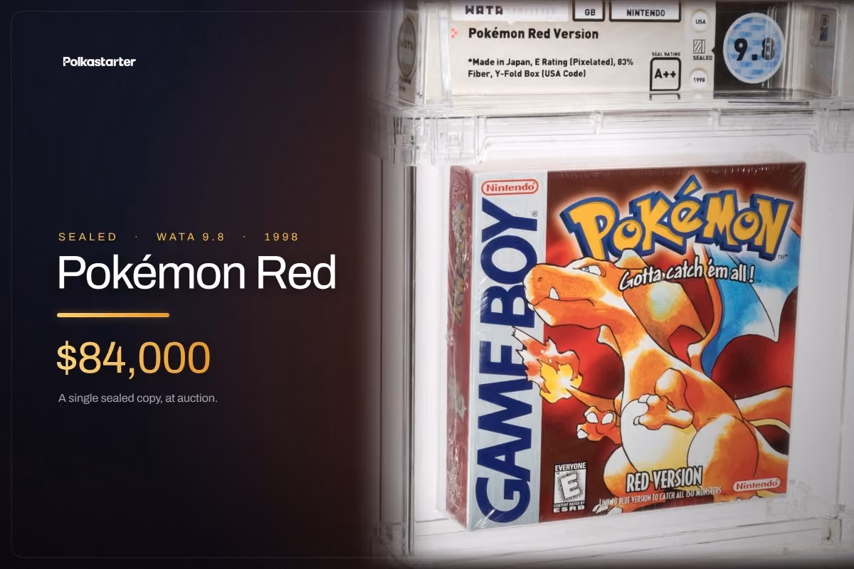 `A sealed WATA-graded Pokémon Red Game Boy game, the top of the vintage Pokémon game market