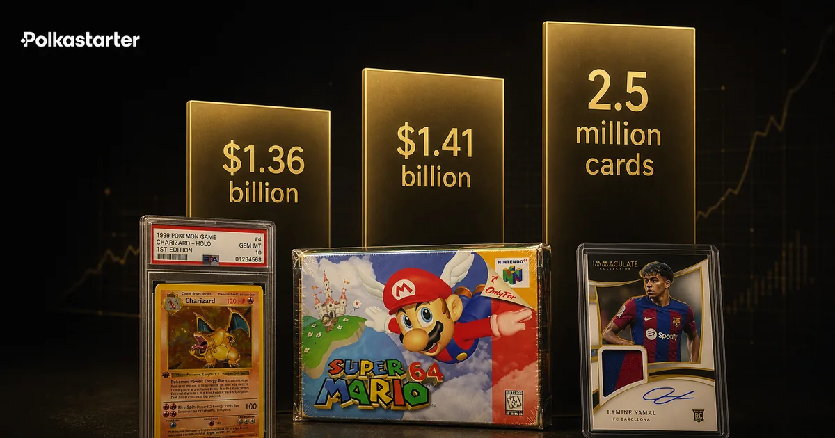 The 2026 collecting boom measured: record eBay card sales, a record Heritage half, and record PSA grading volume