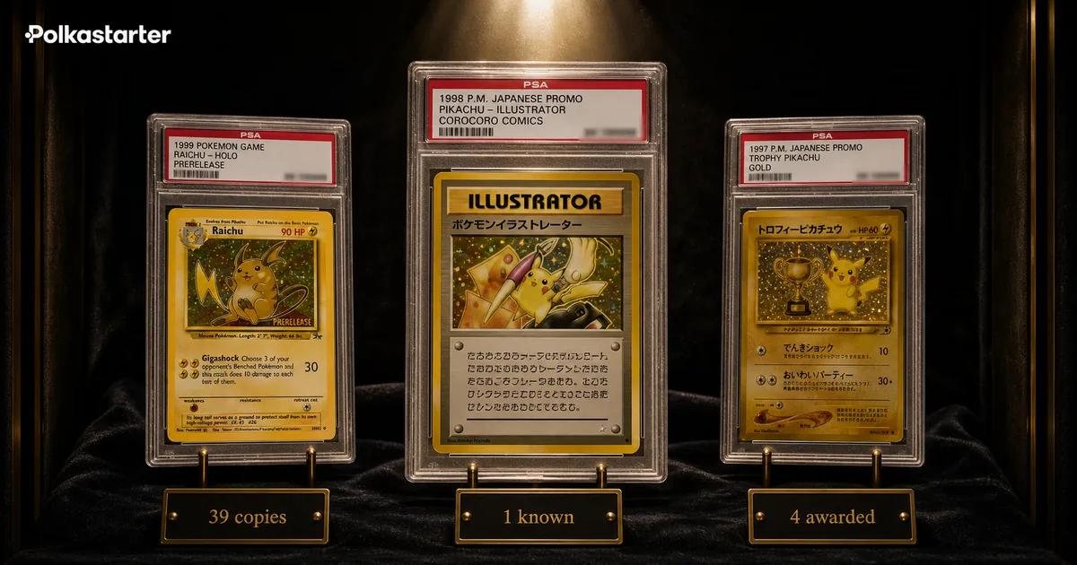 The rarest Pokemon cards in the world ranked by population, led by the Pikachu Illustrator