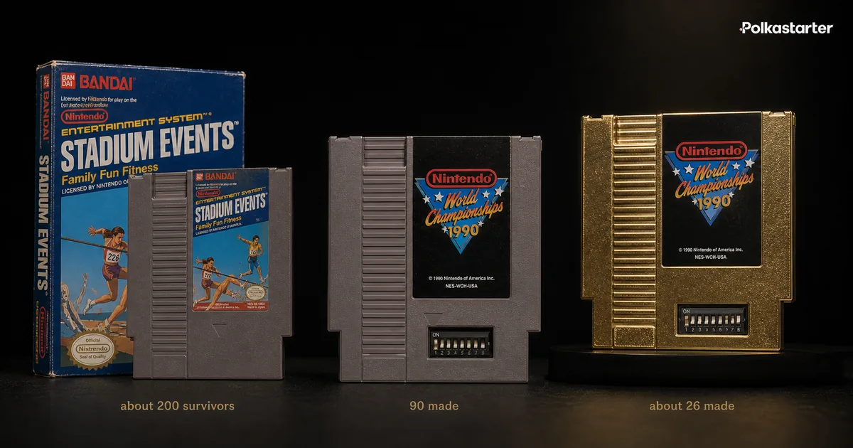 The NES Money List, The rarest NES games: Stadium Events and the Nintendo World Championships 1990 cartridges