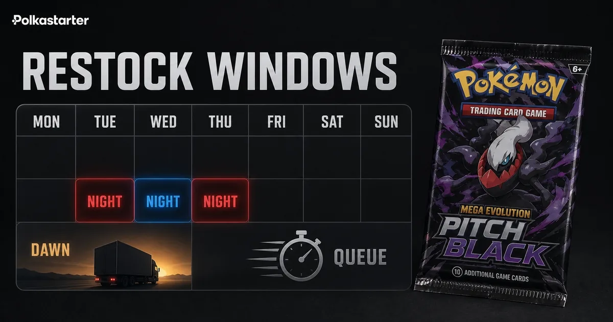 The Real Restock Schedule, When Pitch Black actually restocks: Target overnight windows, Walmart Wednesdays, and freight-morning shelf drops