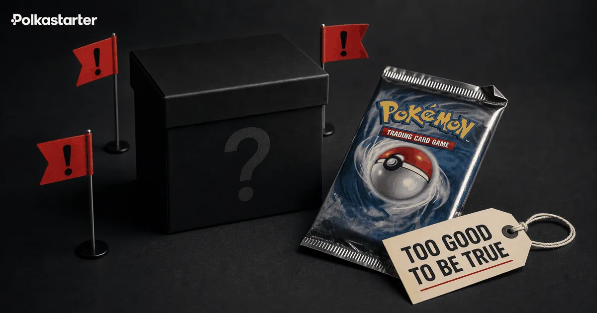 How to Spot a Bad Mystery Box, Red flags of a bad Pokemon mystery box: resealed packs, vague contents, and too-good-to-be-true promises