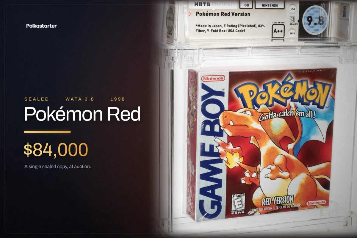 `A sealed WATA-graded Pokémon Red Game Boy game, the top of the vintage Pokémon game market