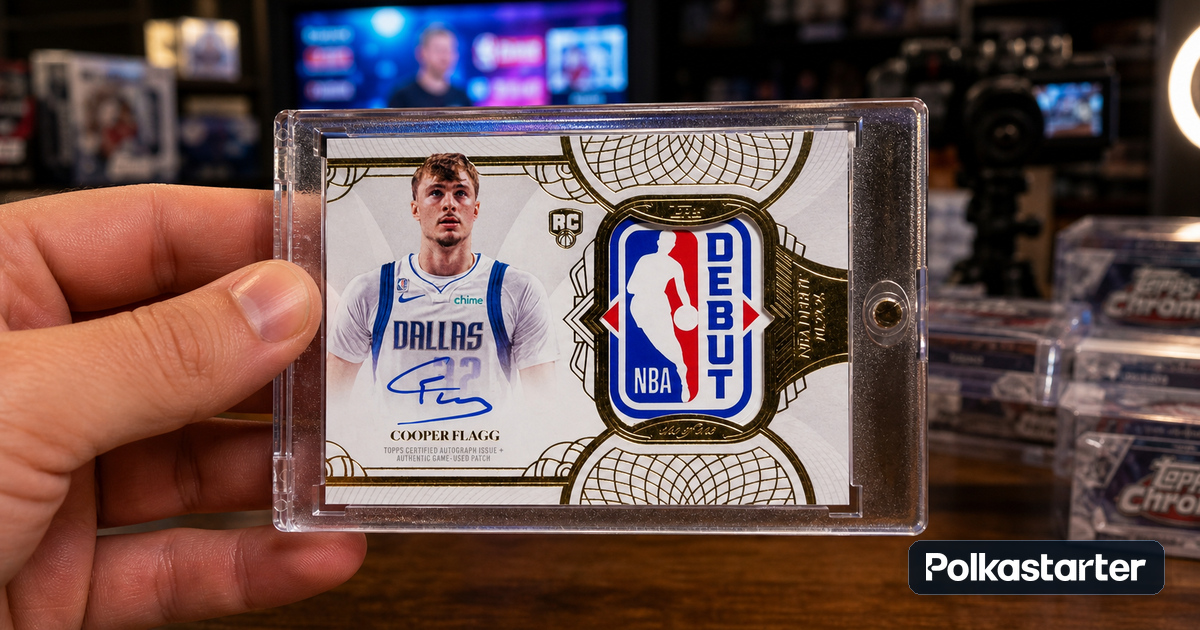 Cooper Flagg one-of-one Rookie Debut Patch Autograph card from 2026 Topps Chrome Update Basketball