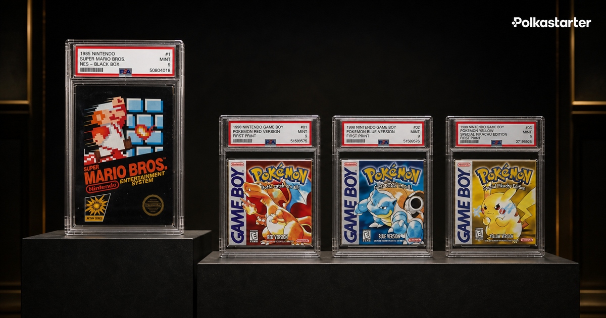 Who Bought It and Where the Sale Ranks, Ranking display of the biggest video game sales with the 3 million dollar sealed Super Mario Bros above the 2 million dollar Pokemon trio