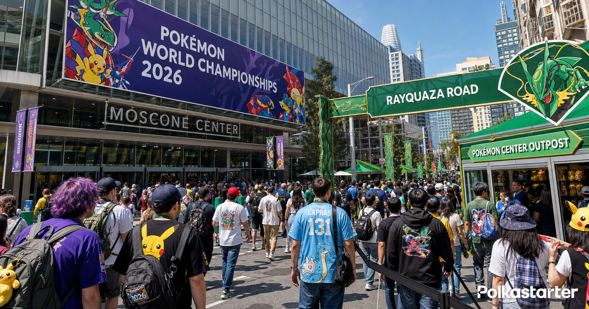 Fans crowd Moscone Center in San Francisco on opening day of the 2026 Pokemon World Championships