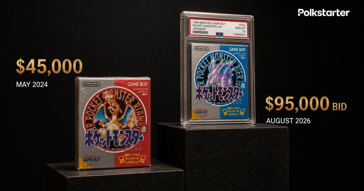 Why a Sealed Pocket Monsters Ao Is So Rare" | `Price ladder comparing the 95,000 dollar Pocket Monsters Ao bid to earlier sealed Pokemon game sales