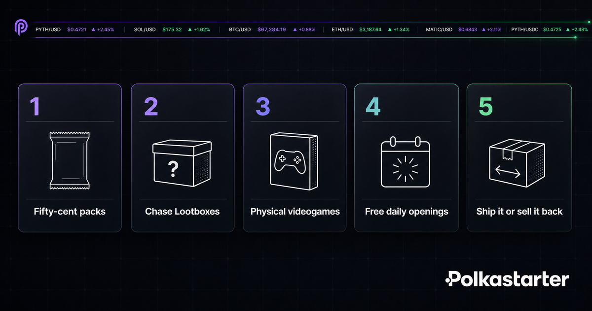 Five Things Your PYTH Buys, Five things PYTH buys on Polkastarter, from fifty-cent packs to chase Lootboxes