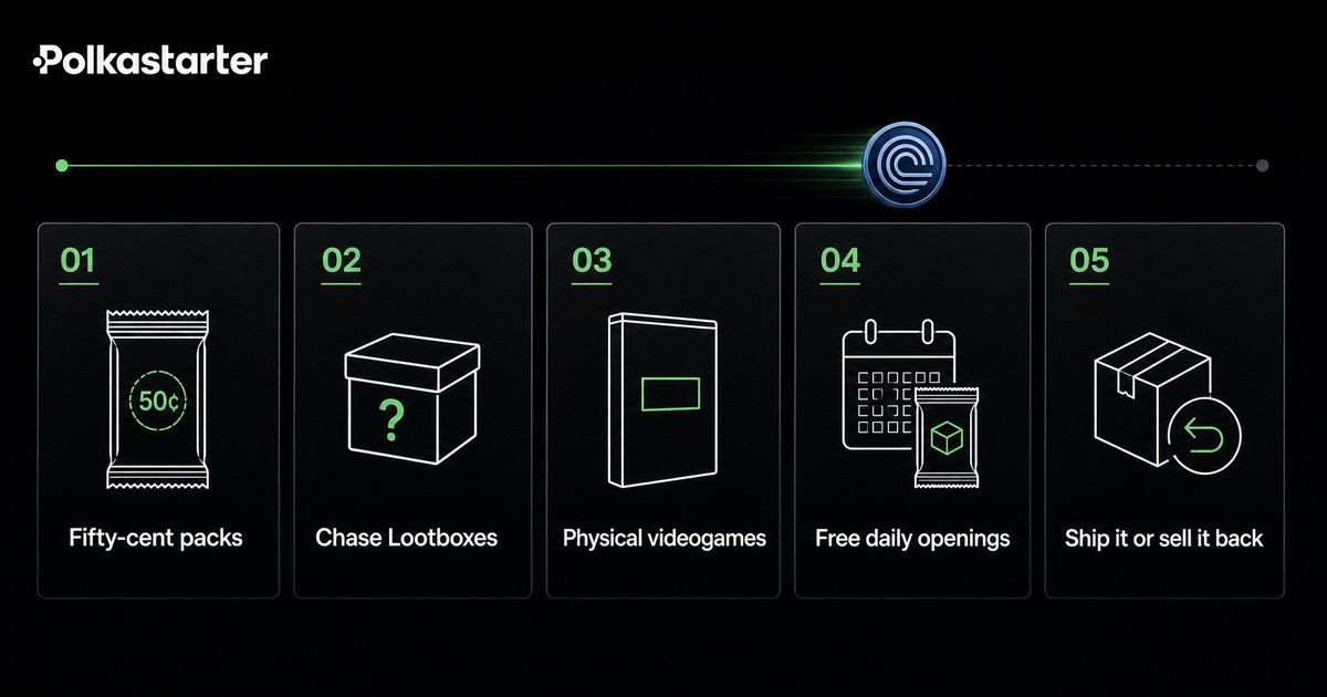 Five Things Your ONDO Buys" | `Five things ONDO buys on Polkastarter, from fifty-cent packs to chase Lootboxes