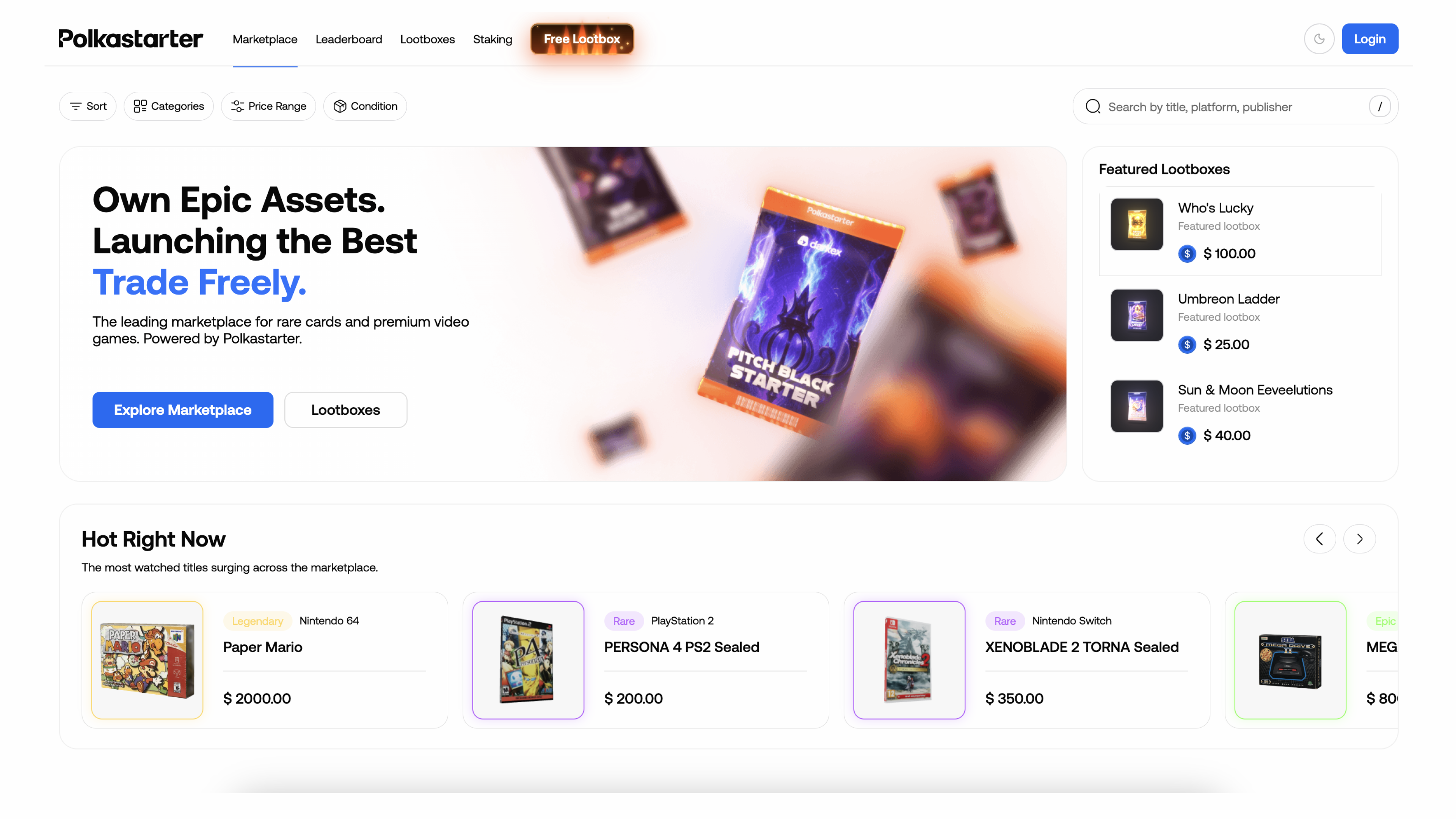 Polkastarter marketplace
