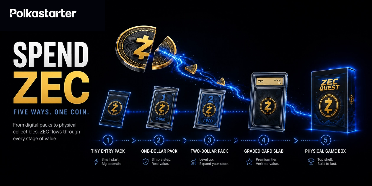 Zcash converted into five collectible choices on the Polkastarter marketplace