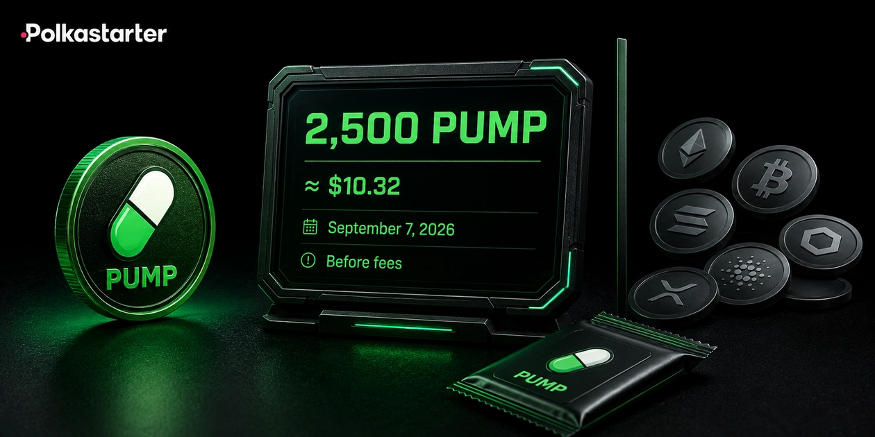 Budget illustration showing 2500 PUMP and an approximate $10.32 dated reference, separated from unrelated community tokens