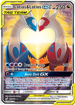 Latias and Latios GX TAG TEAM card 170/181 from Team Up