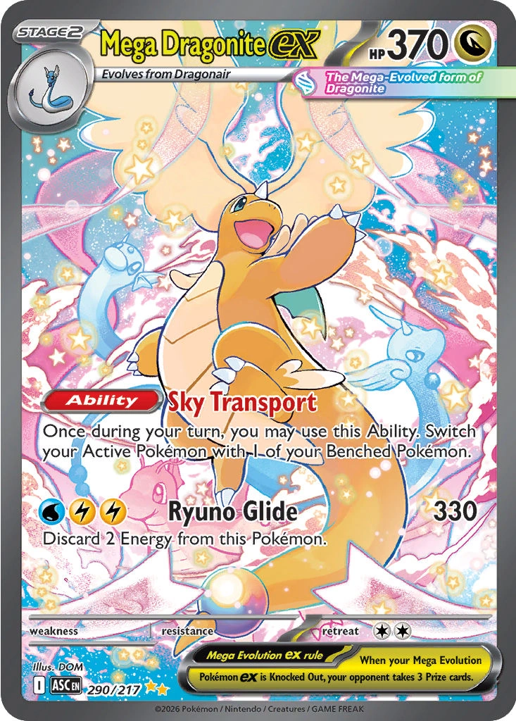 Mega Dragonite ex 290/217 from Ascended Heroes