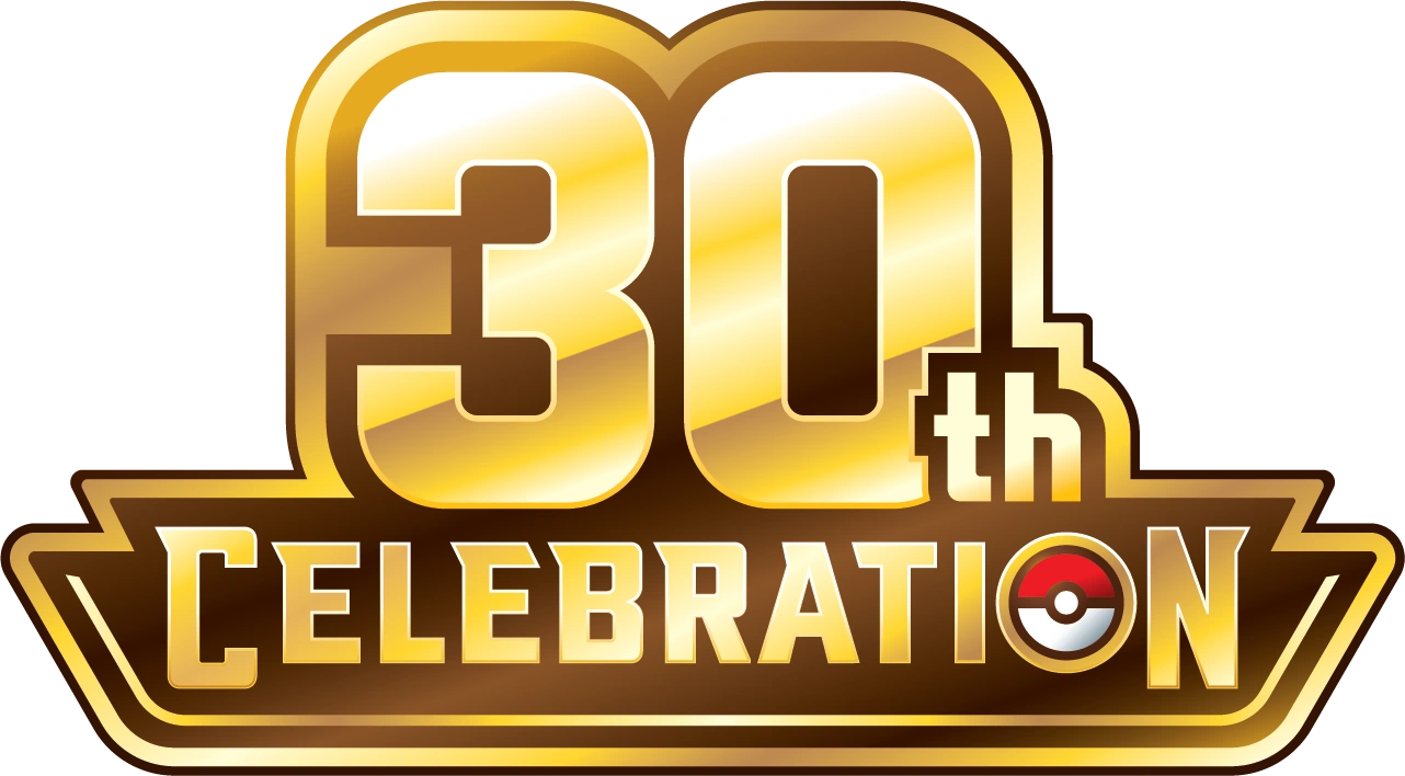 Gold 30th Celebration logo from the official Pokémon TCG Live expansion announcement