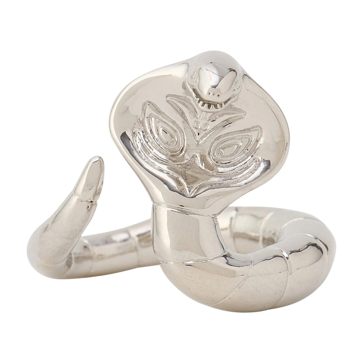 Official Arbok ring product photograph showing the snake-shaped design