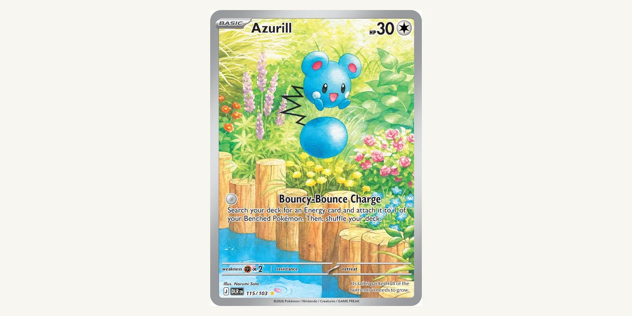 Official English Azurill 115/103 card illustrated by Narumi Sato for Delta Reign