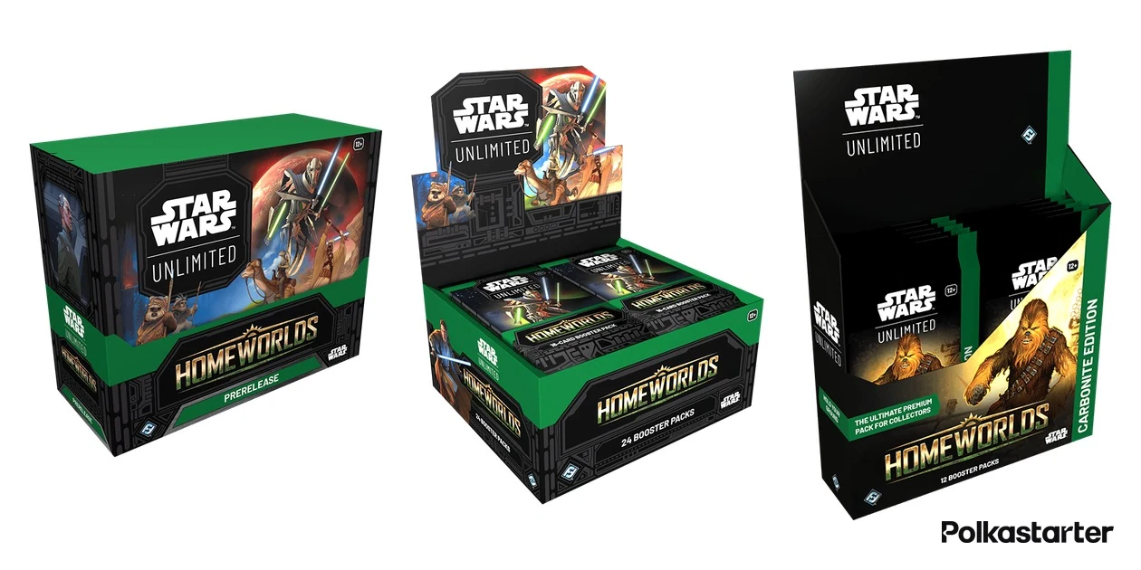 Star Wars: Unlimited Homeworlds Prerelease Box, 24-pack booster display and 12-pack Carbonite Edition display