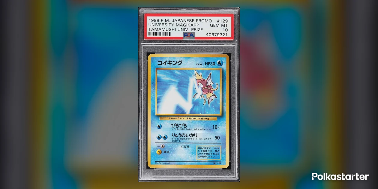 Japanese 1998 Tamamushi University Prize Magikarp promo in a PSA Gem Mint 10 holder