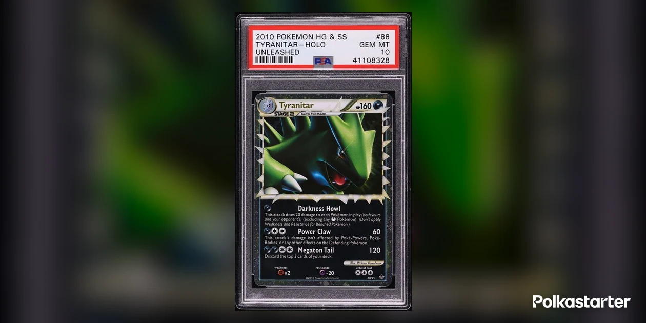 HeartGold and SoulSilver Unleashed Tyranitar Prime #88 in a PSA Gem Mint 10 holder