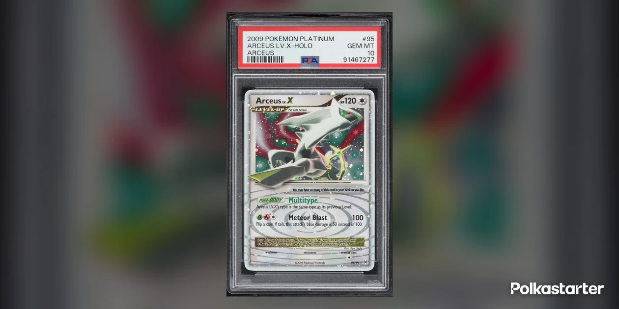 Platinum Arceus holo Arceus LV.X #95 in a PSA Gem Mint 10 holder