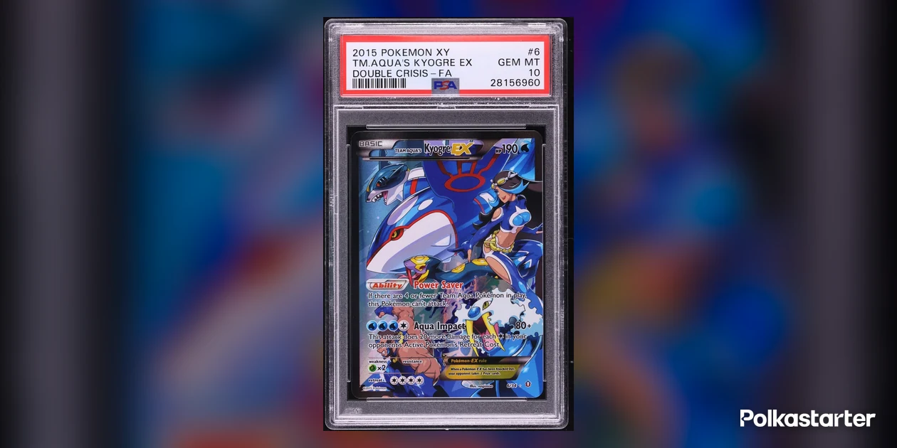 XY Double Crisis full art Team Aqua's Kyogre-EX #6 in a PSA Gem Mint 10 holder