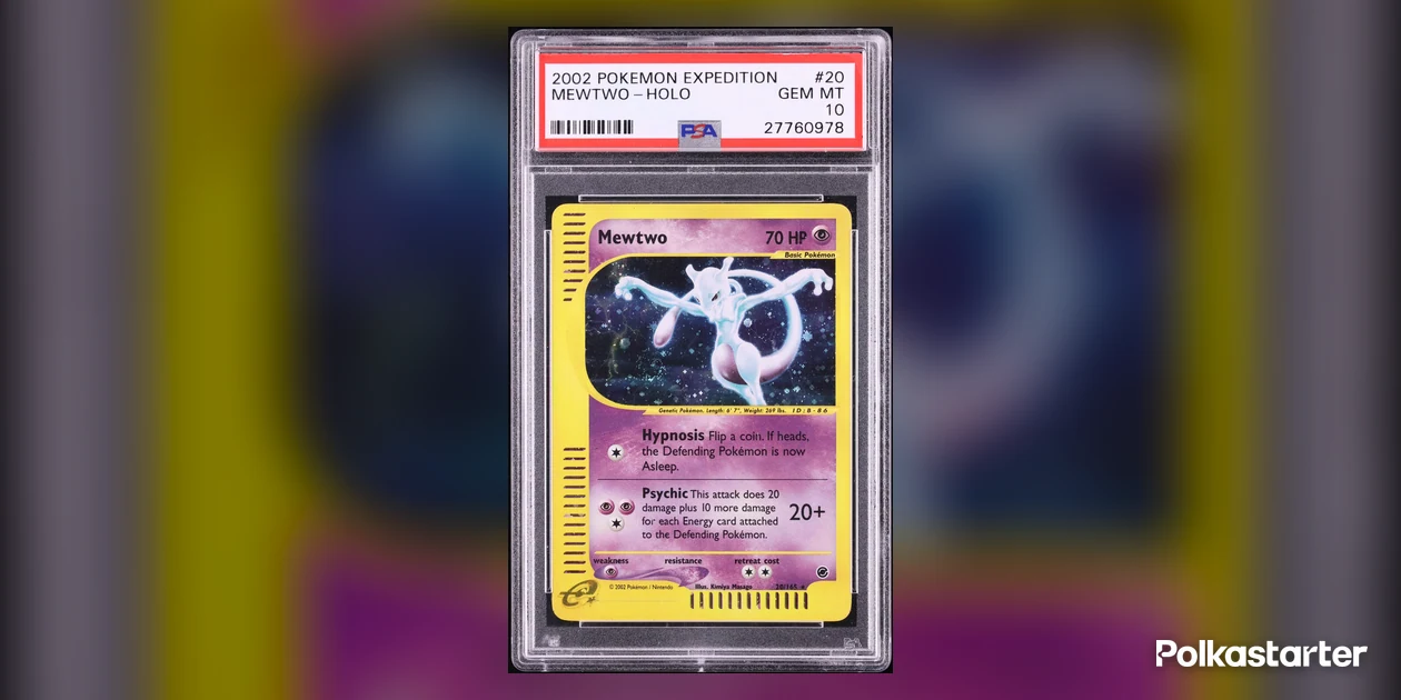 2002 Pokémon Expedition holo Mewtwo #20 in a PSA Gem Mint 10 holder
