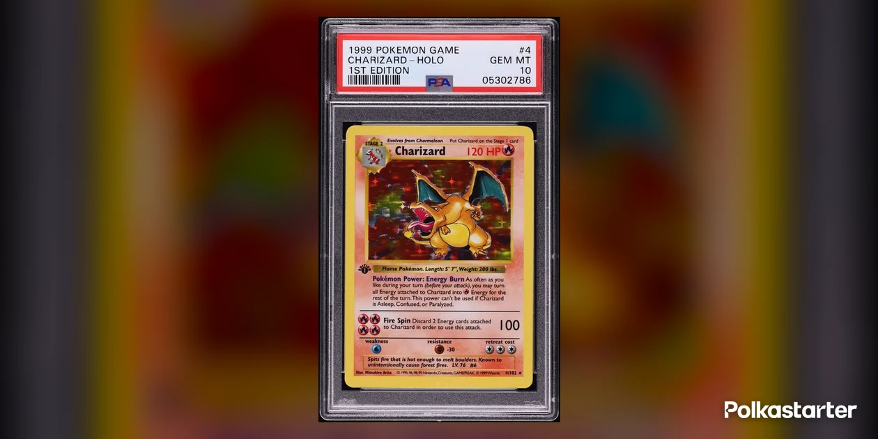 1999 Pokémon Base Set 1st Edition holo Charizard #4 in a PSA Gem Mint 10 holder