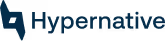 Hypernative company logo in navy blue.