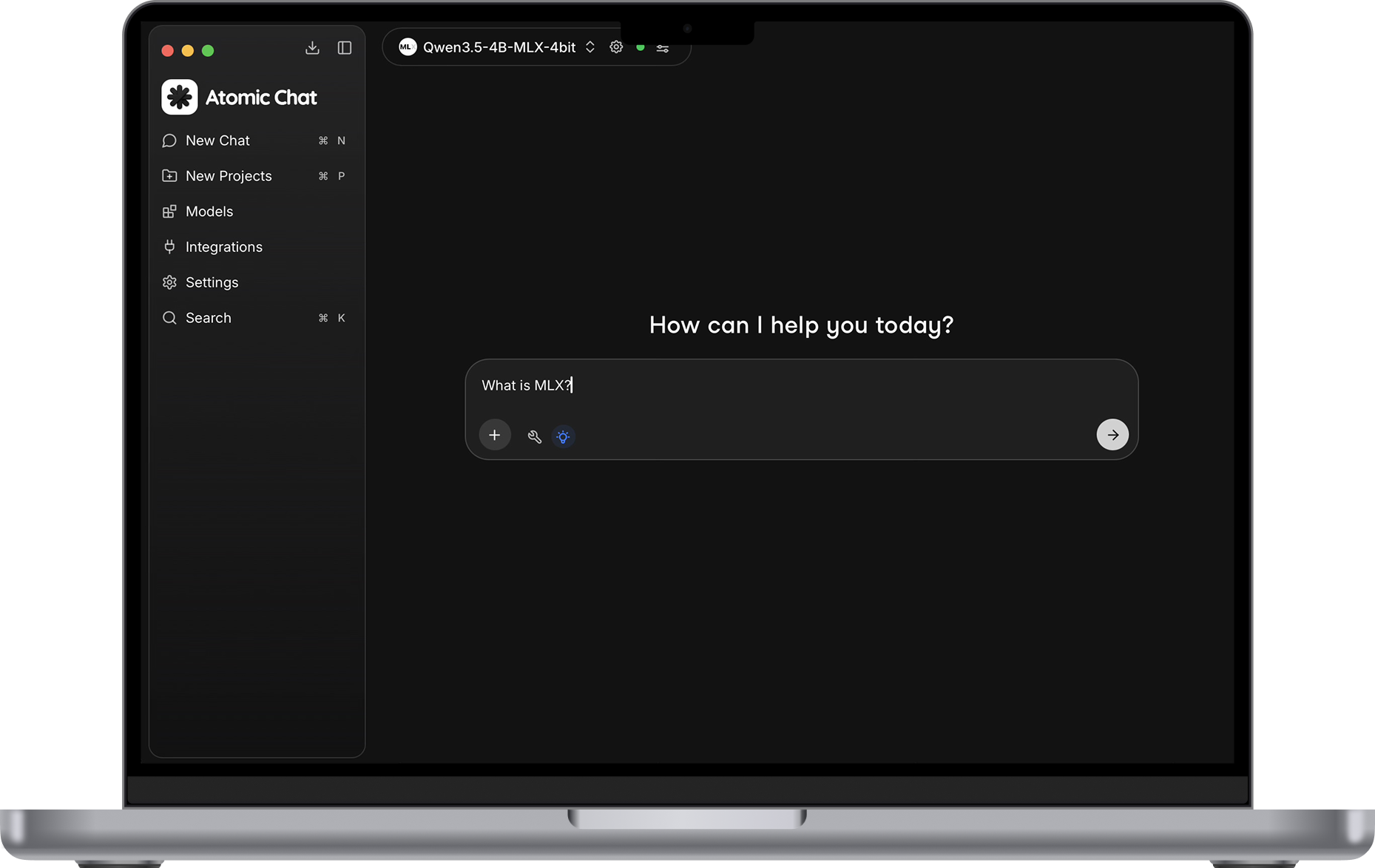 Atomic Chat running local LLMs on device