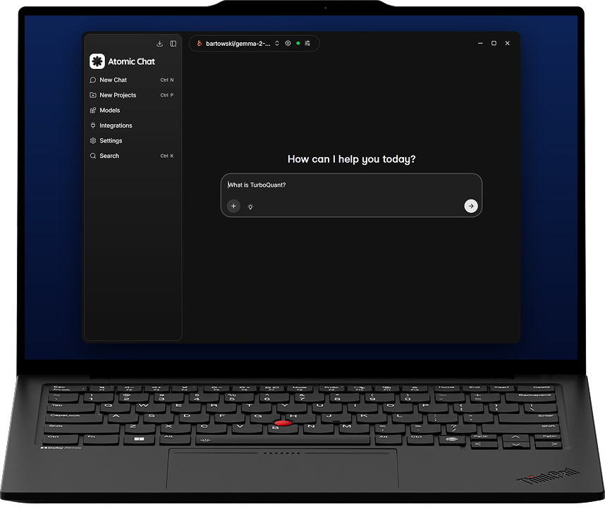 Atomic Chat running local LLMs on device