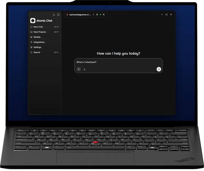 Atomic Chat running local LLMs on device