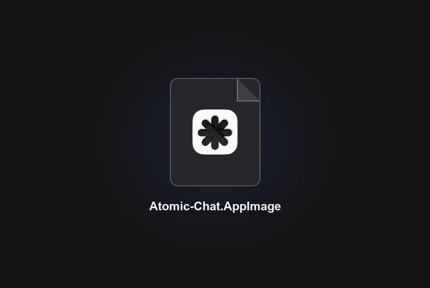 The Atomic Chat AppImage file, a single 86 MB download