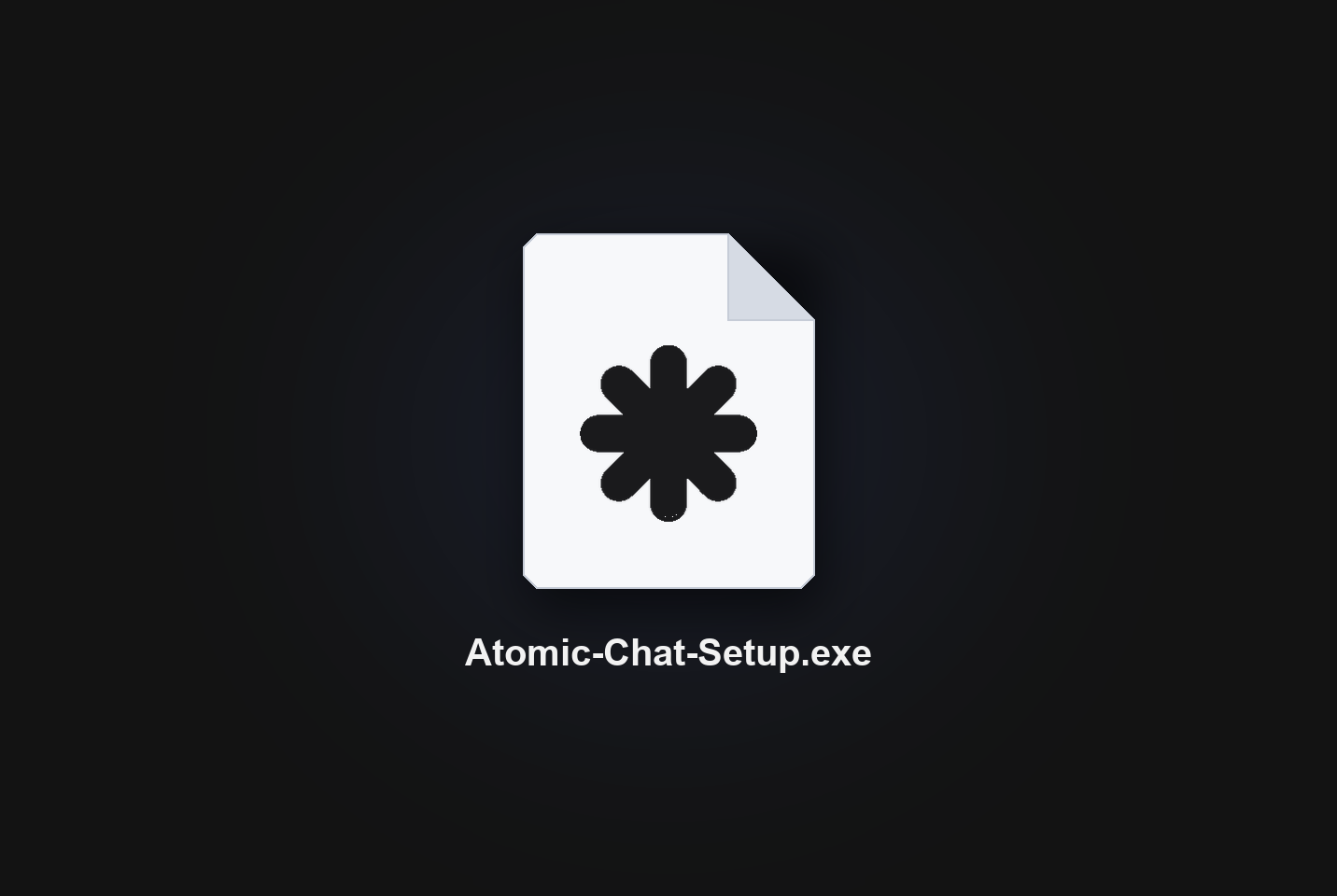 The Atomic Chat installer file for Windows
