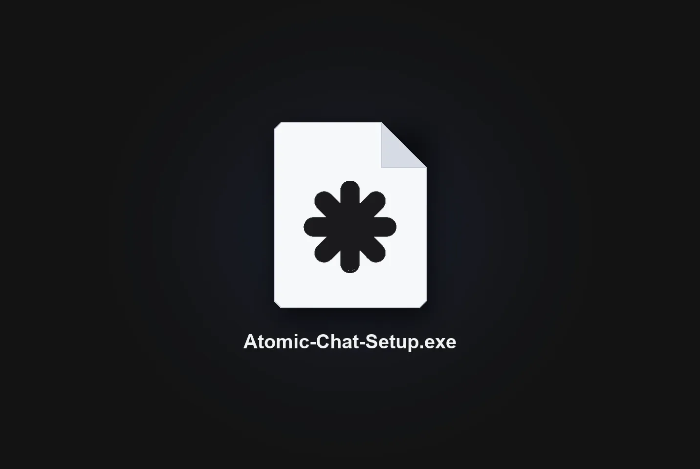 The Atomic Chat installer file for Windows