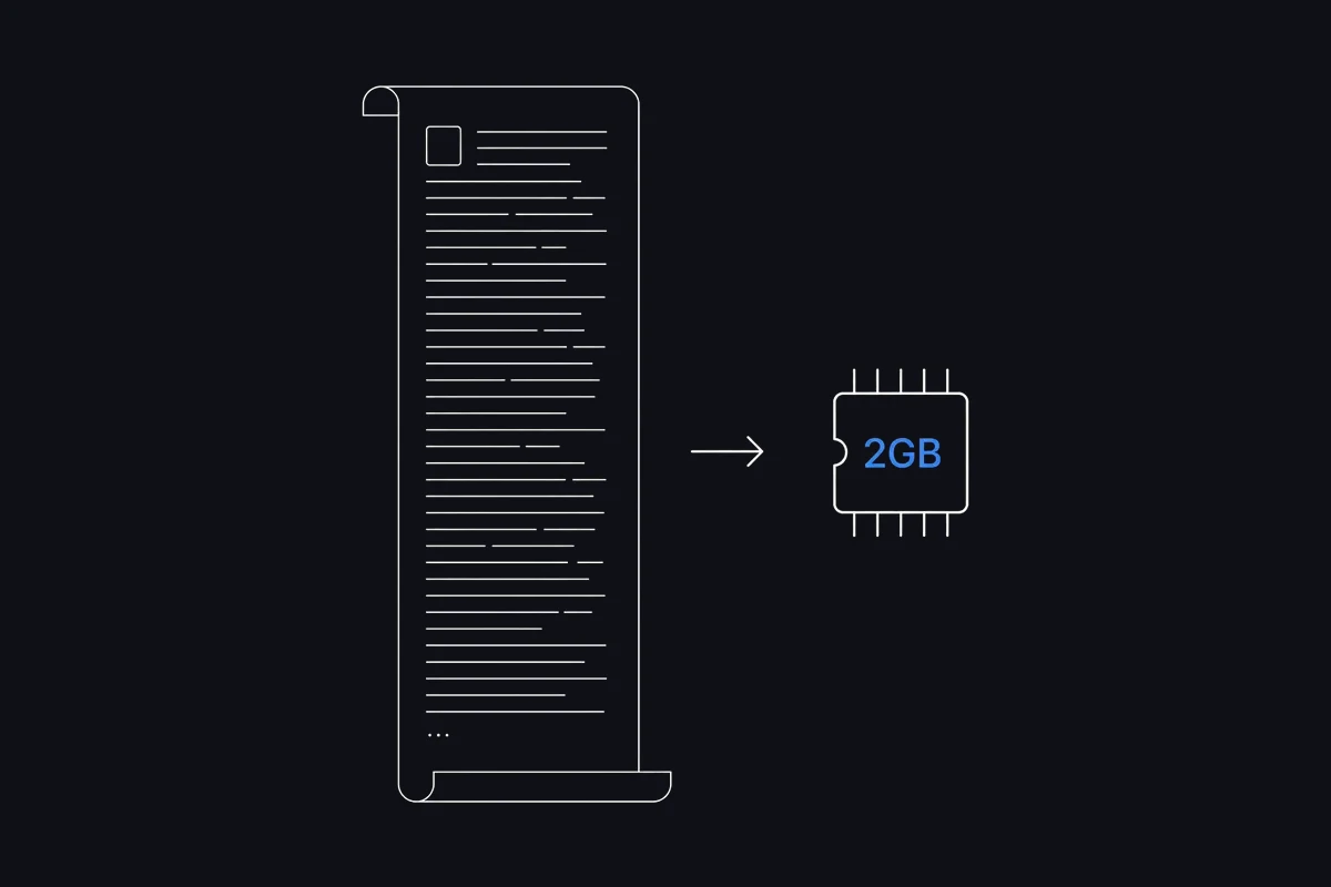 TurboQuant fitting a long context into 2GB of memory