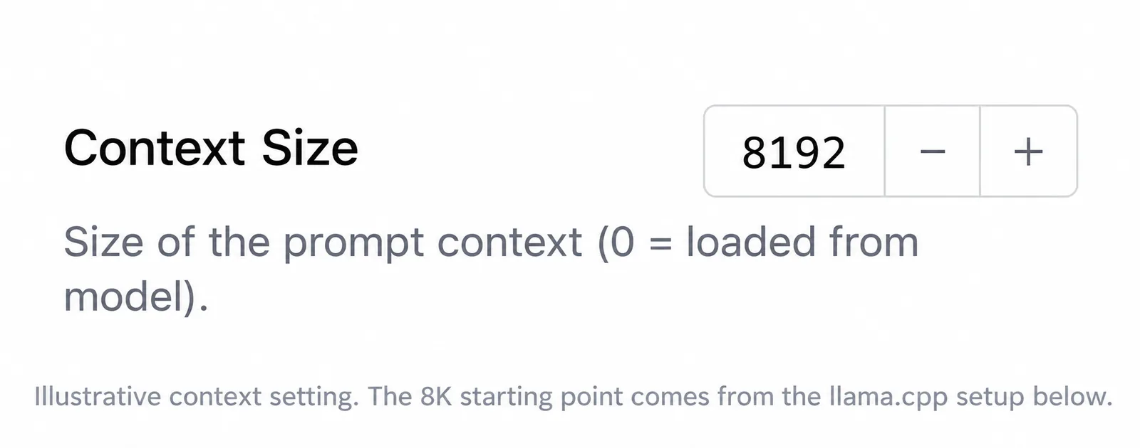 Illustrative Atomic Chat Context Size field set to 8192 tokens; Bolt E4B compatibility is unverified.