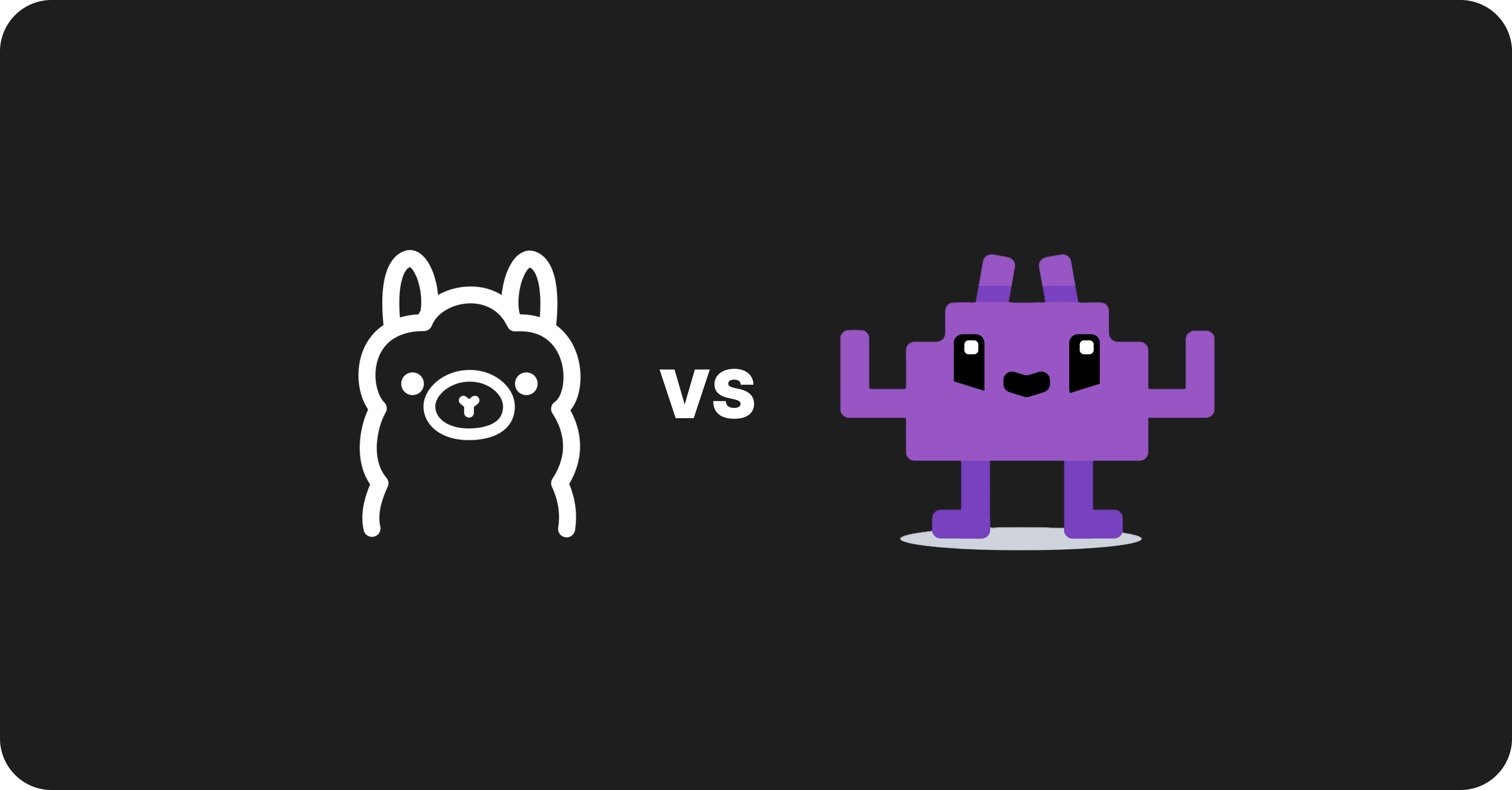 Ollama logo vs LM Studio mascot — side by side comparison
