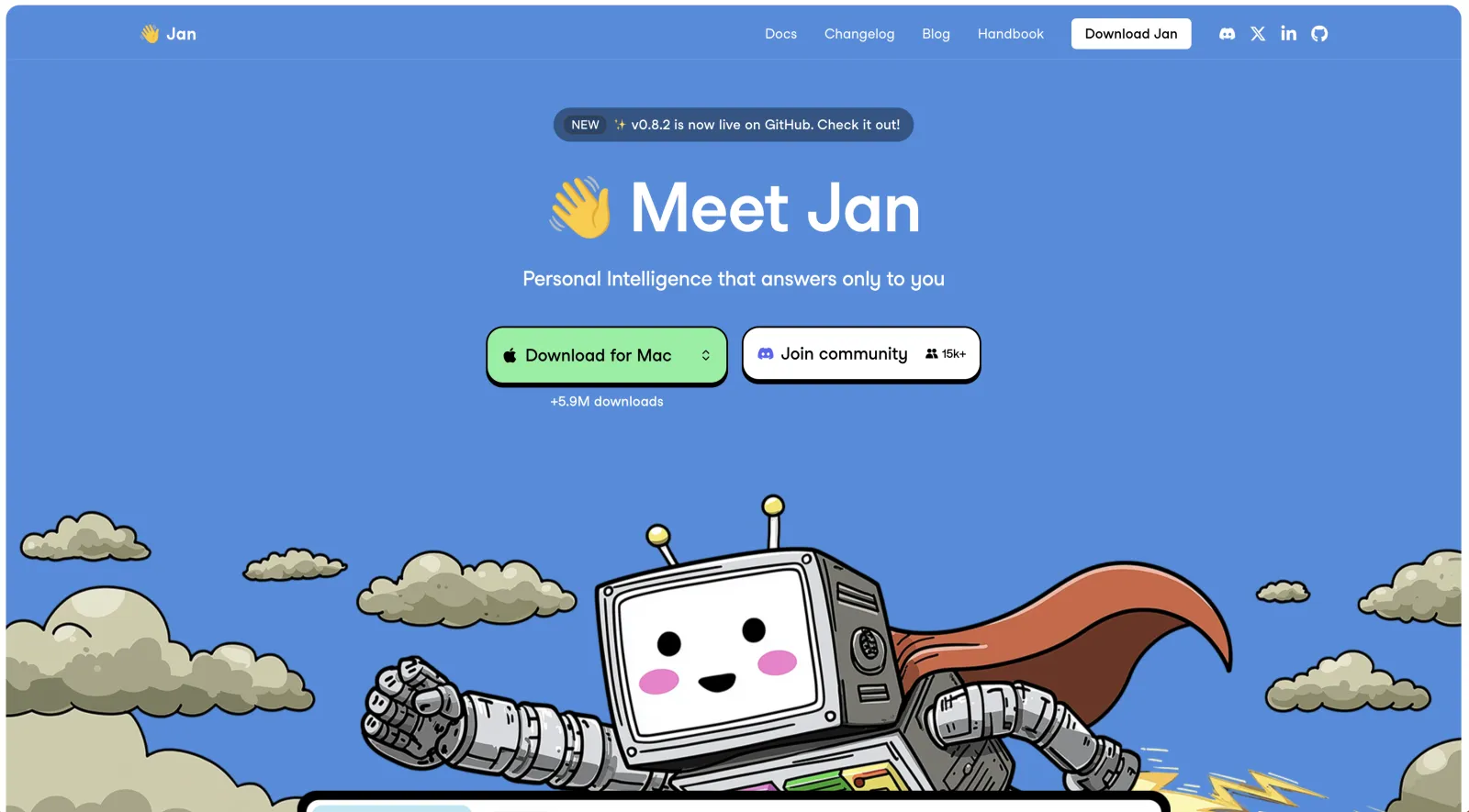Jan open-source local LLM chat app
