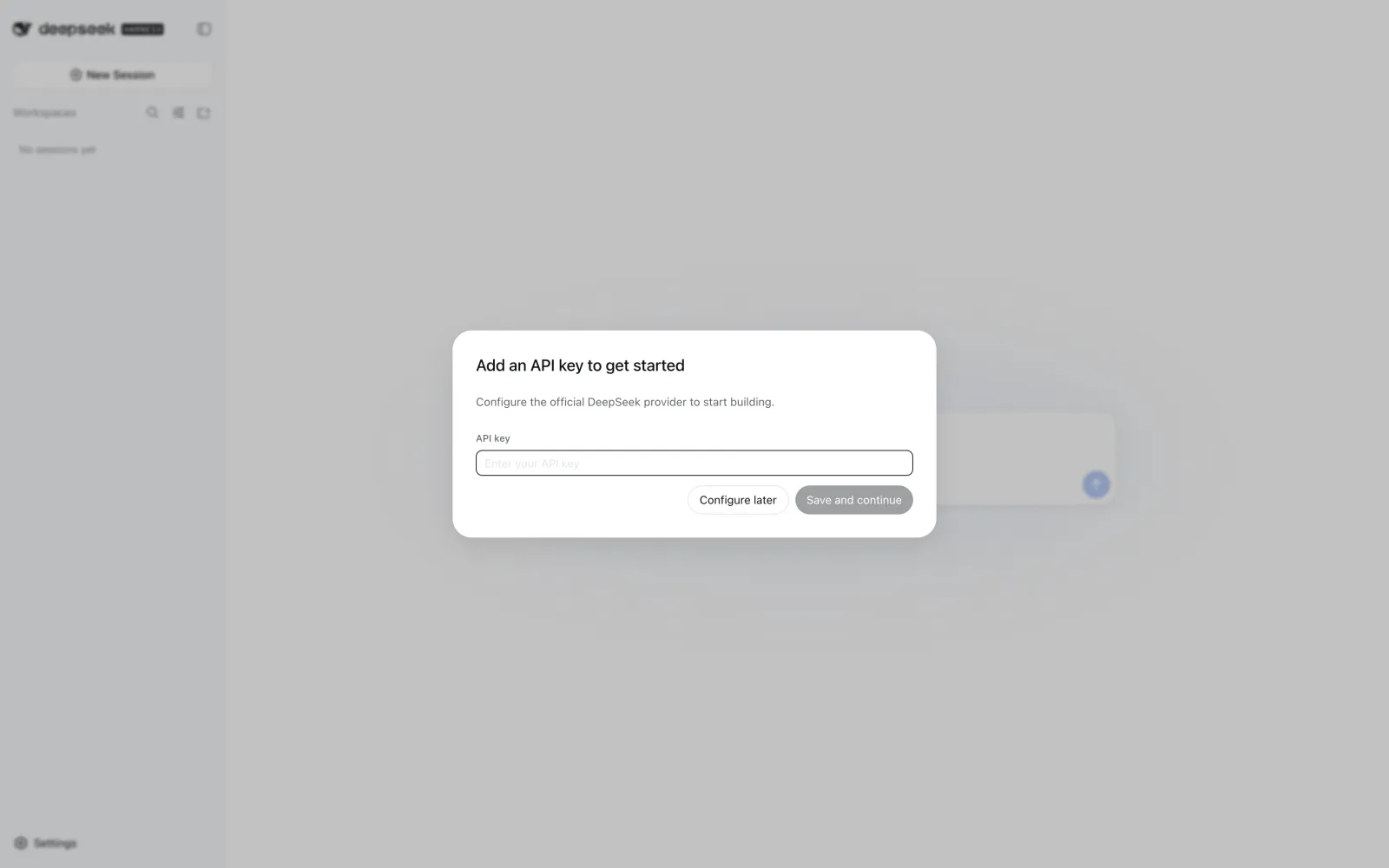 DeepSeek Harness prompt for a hosted DeepSeek API key