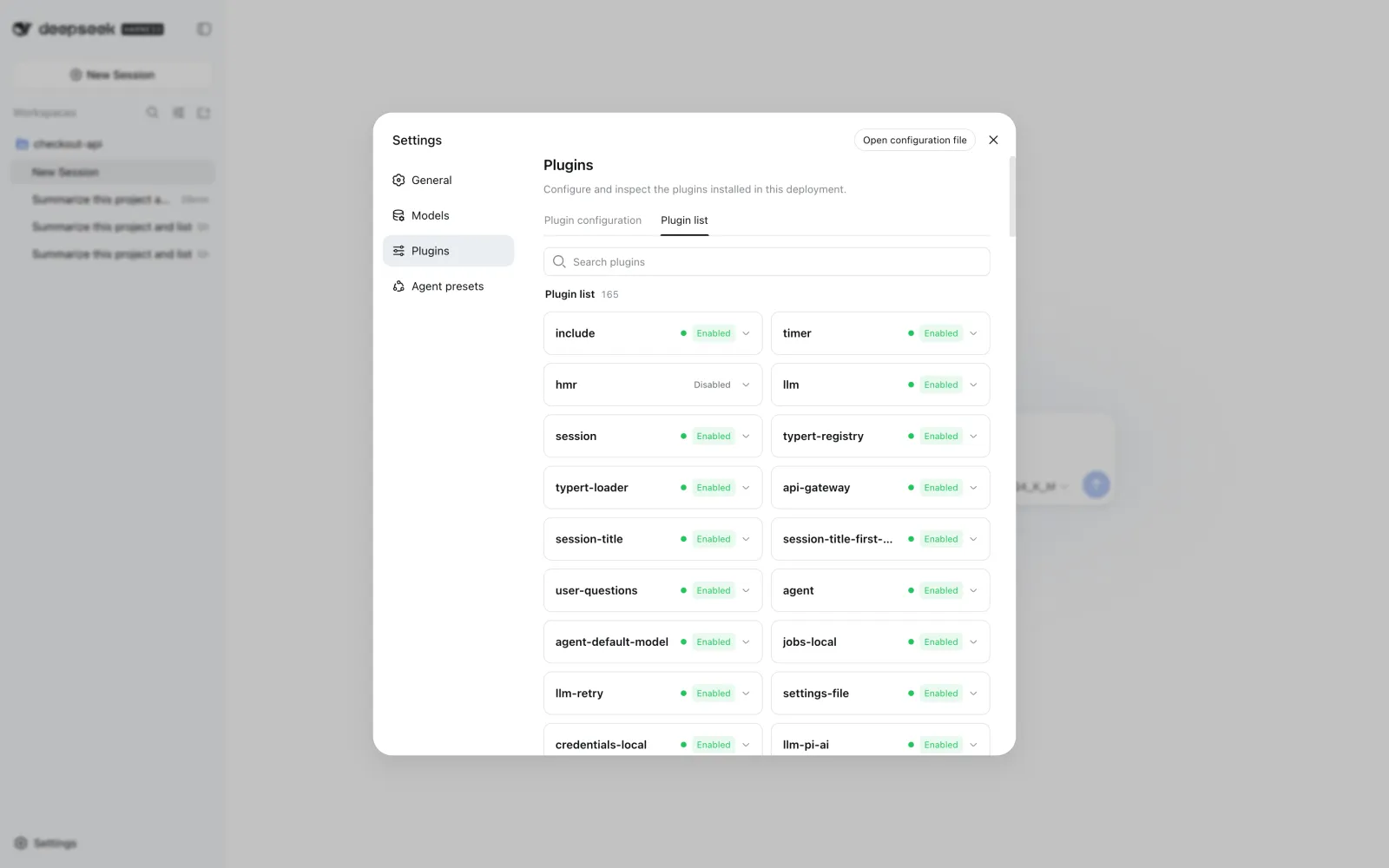 DeepSeek Harness plugin tree