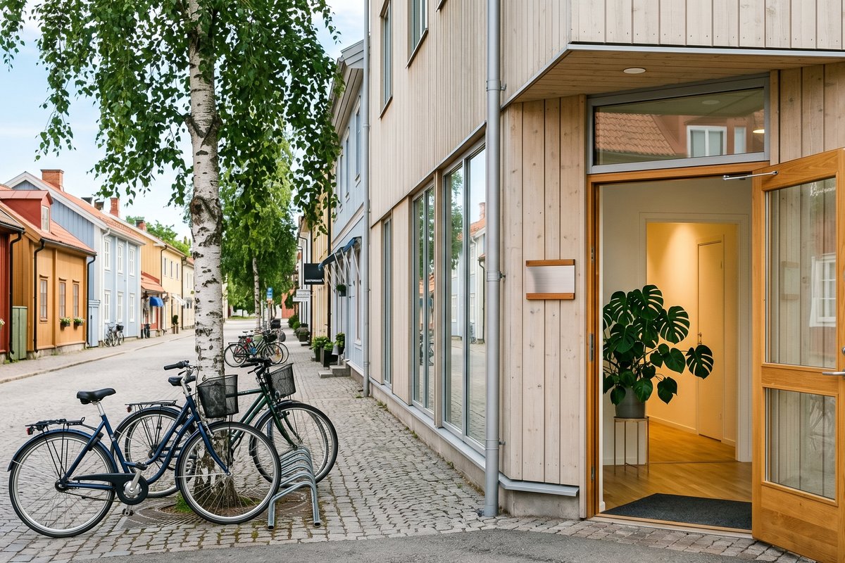 Välkomnande kontorsdörr