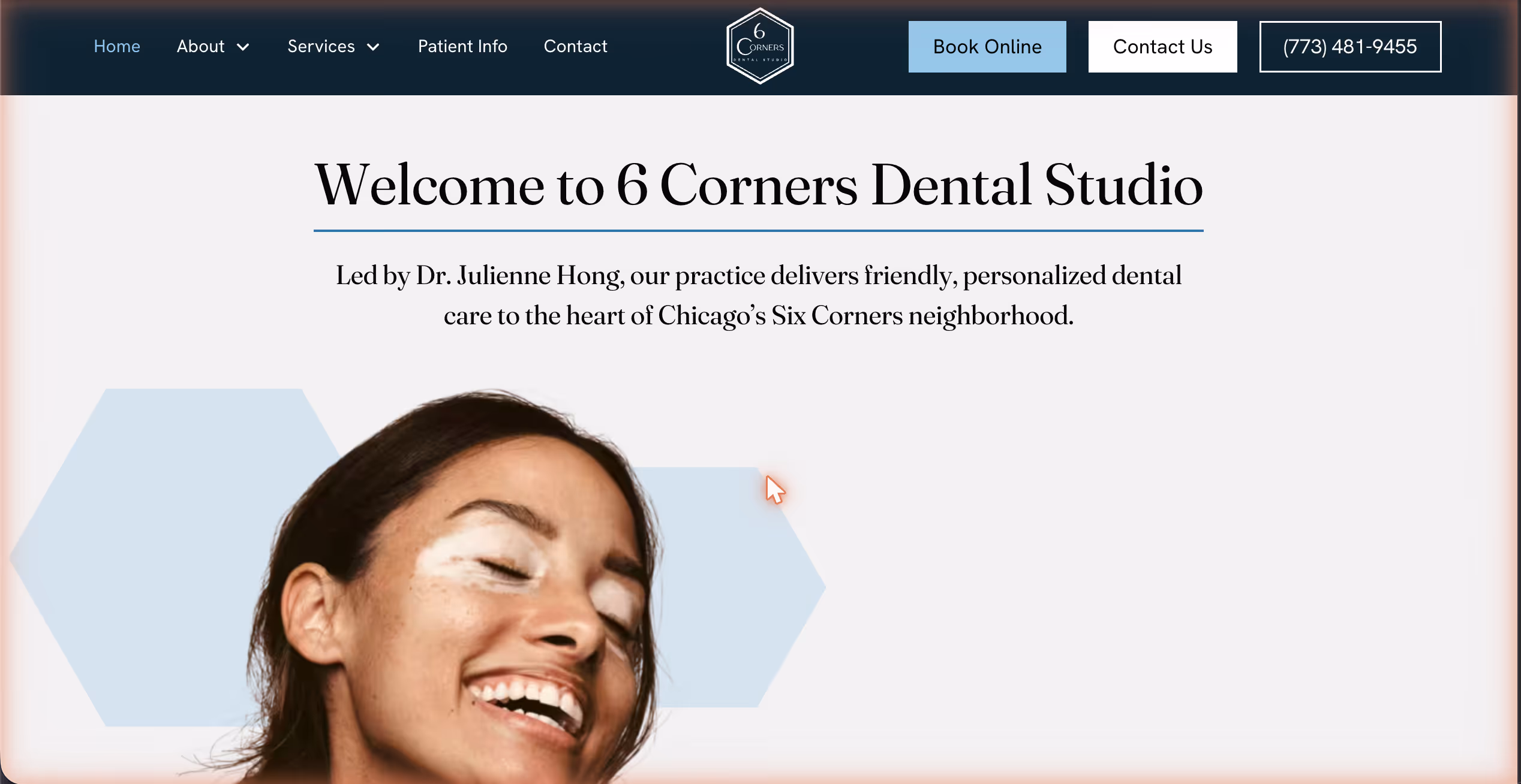 6 Corners Dental Studio website screenshot
