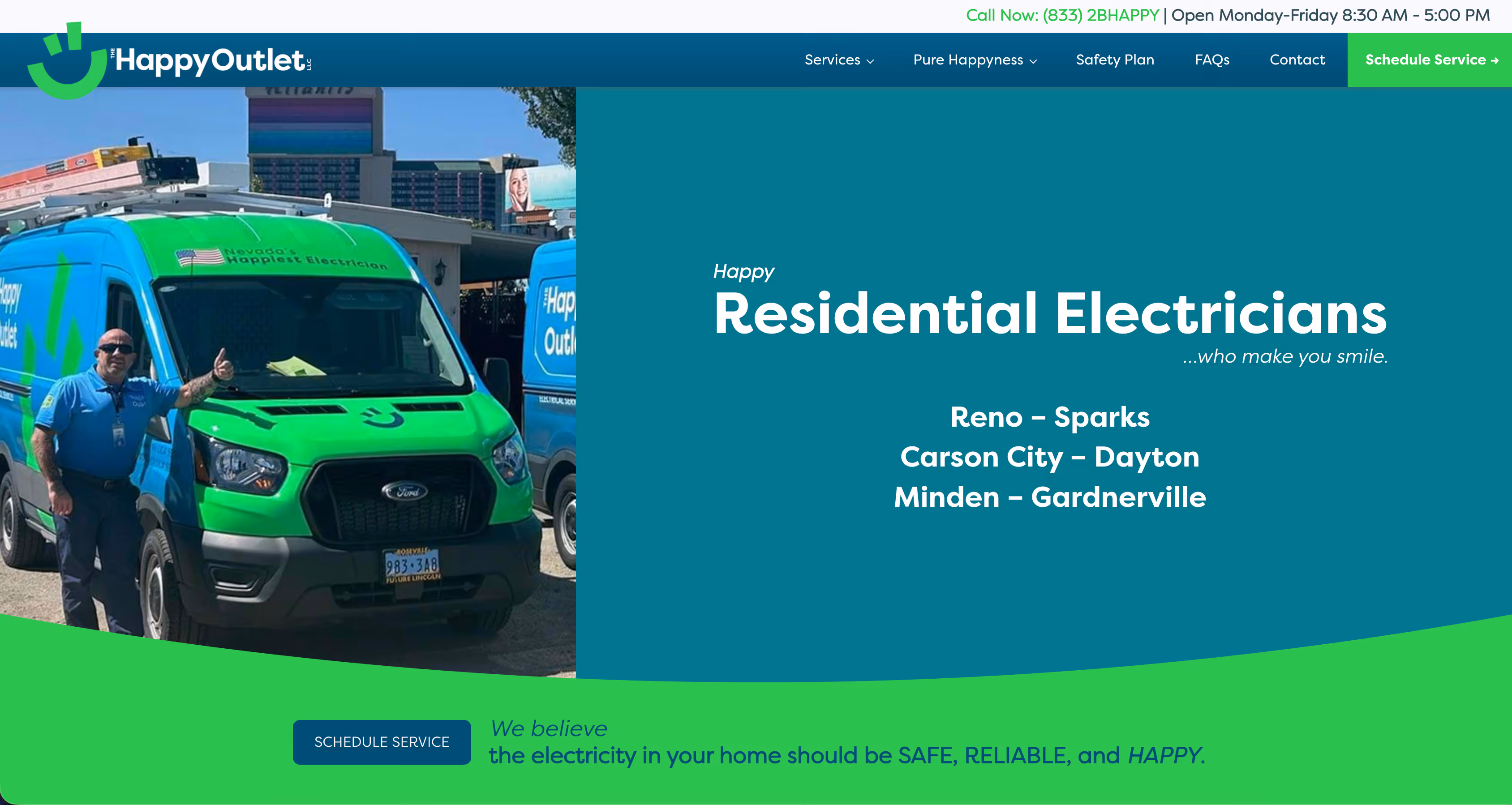 The Happy Outlet website screenshot