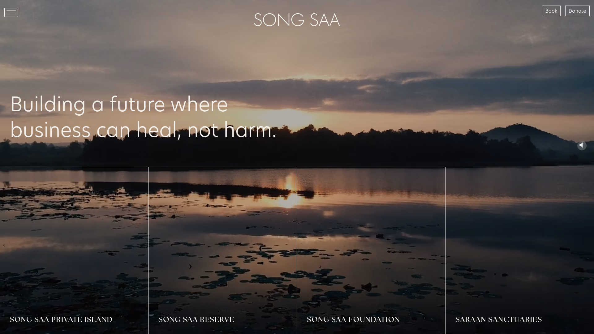 Song Saa Private Island website screenshot