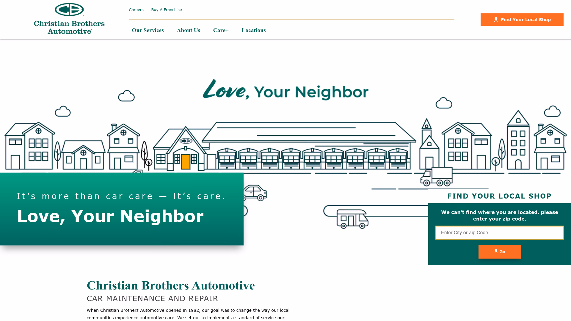 Christian Brothers Automotive website screenshot